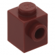 LEGO kocka 1x1 oldalán egy bütyökkel, sötétpiros (87087)